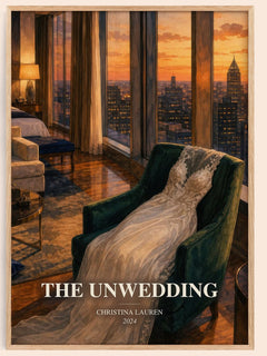 The Unwedding watercolour book poster by Christina Lauren – framed literary art print