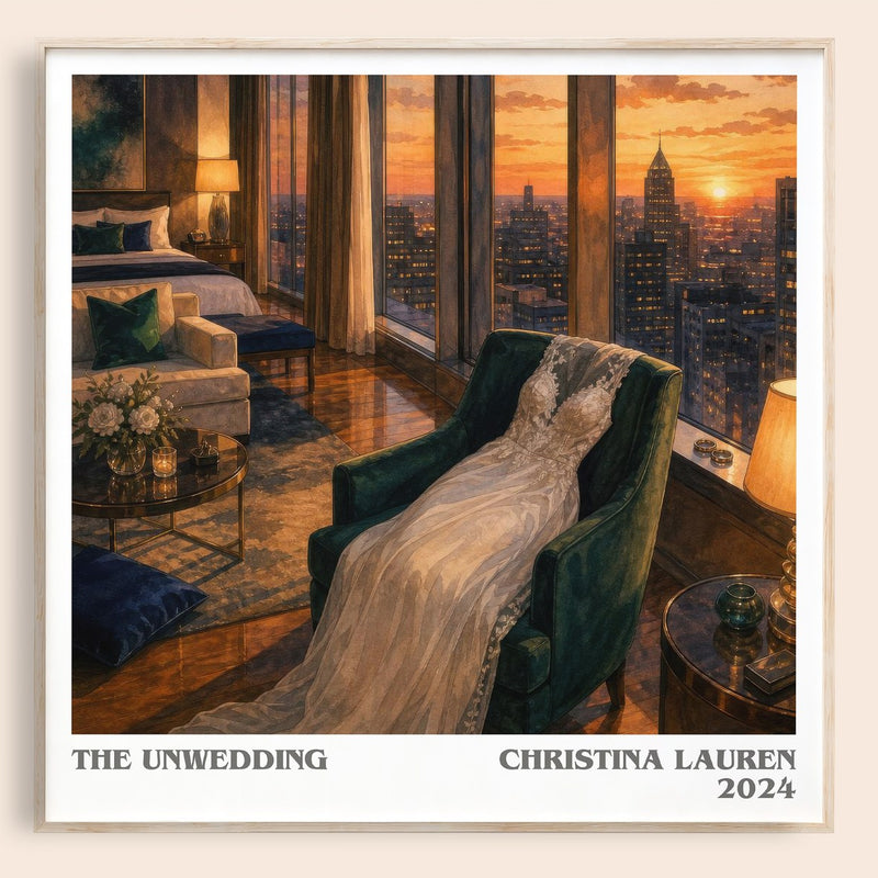 The Unwedding literary book poster by Christina Lauren – framed literary art print