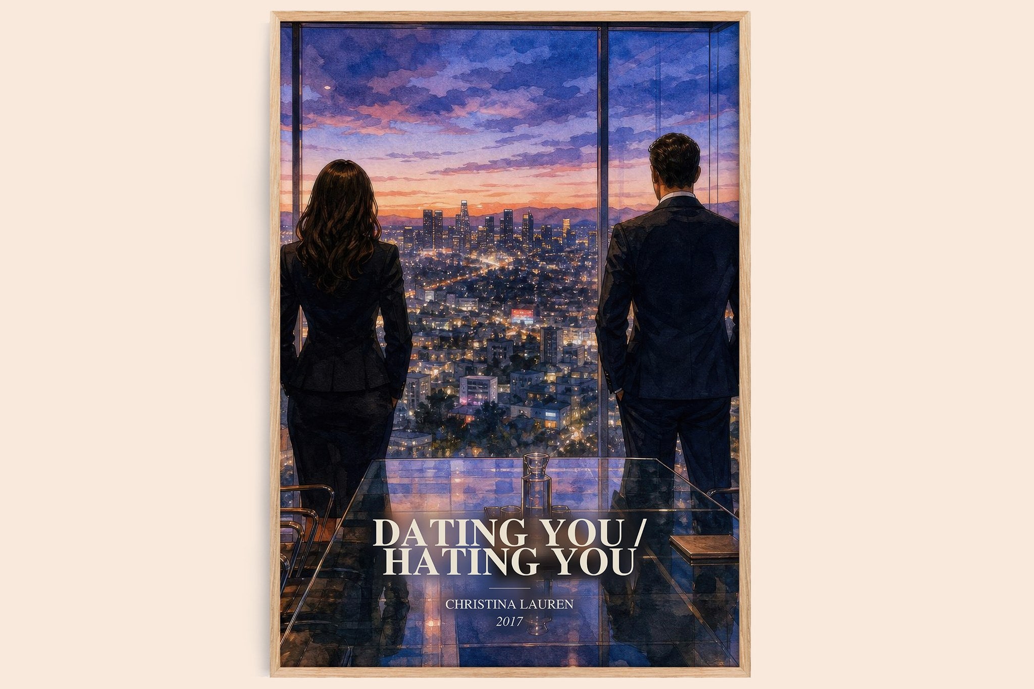 Dating You / Hating You Book Watercolour Illustration by C. Lauren