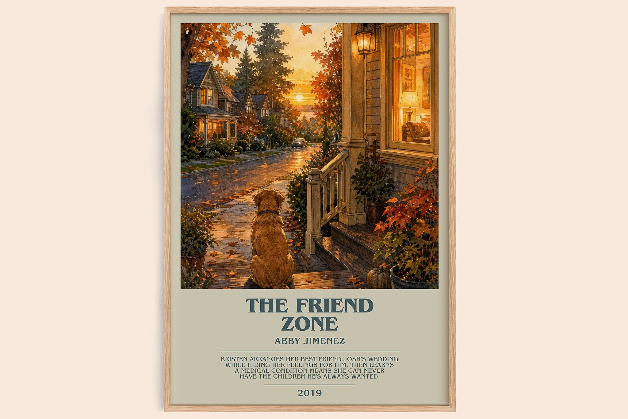 The Friend Zone Bookish Wall Art by Abby Jimenez