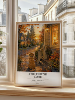 The Friend Zone book cover poster colour and style options – Abby Jimenez book art