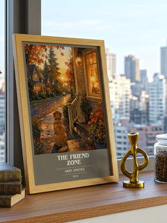 The Friend Zone book cover print framed by window – literary home decor