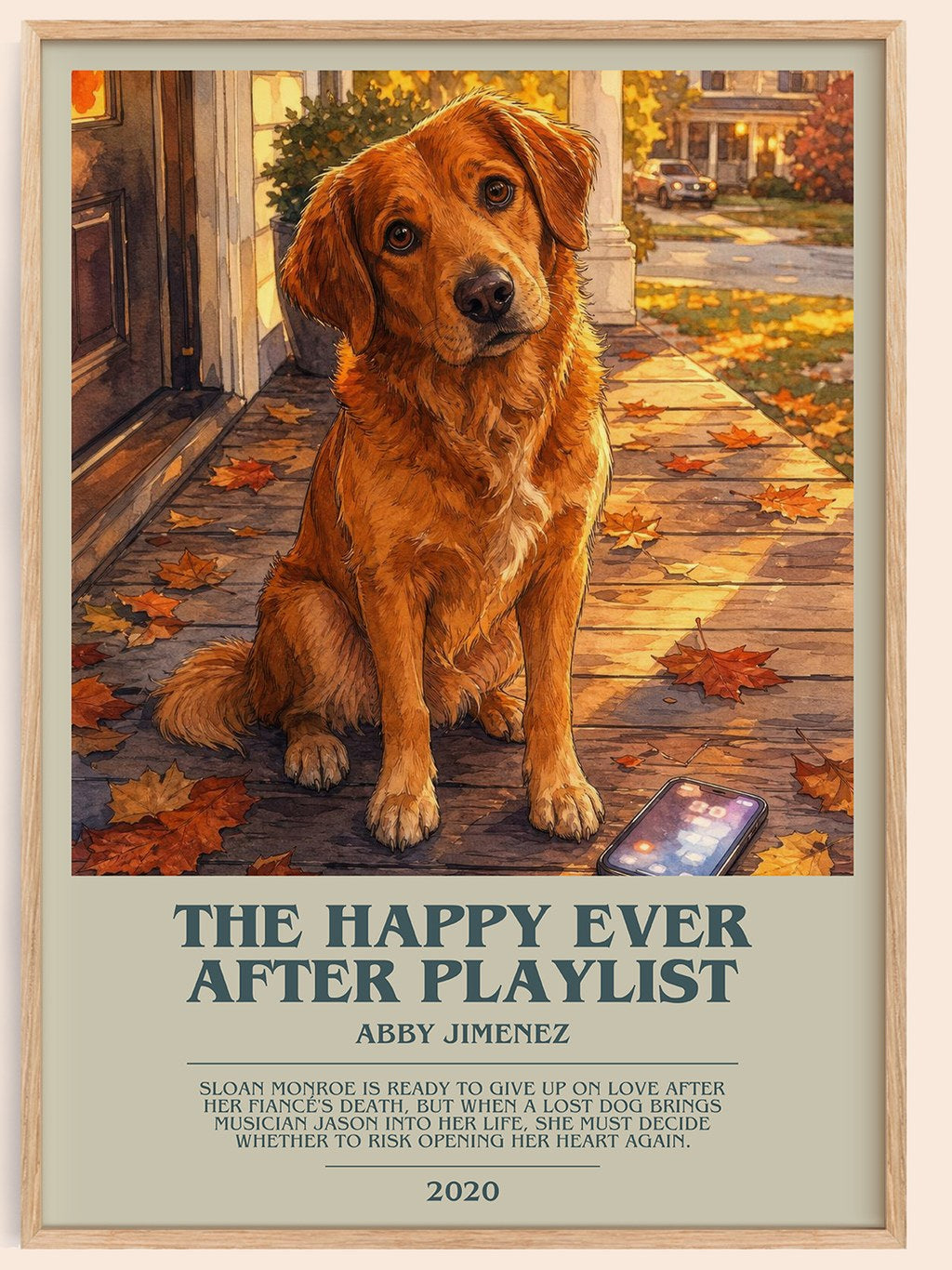 The Happy Ever After Playlist bookish book poster by Abby Jimenez – framed literary art print
