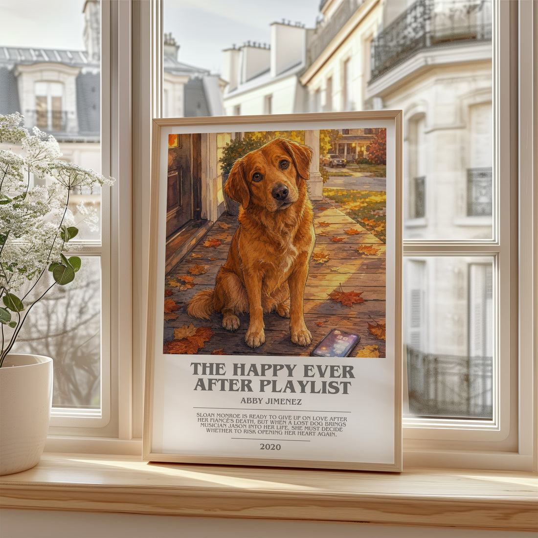 The Happy Ever After Playlist bookish poster colour and style options – Abby Jimenez book art