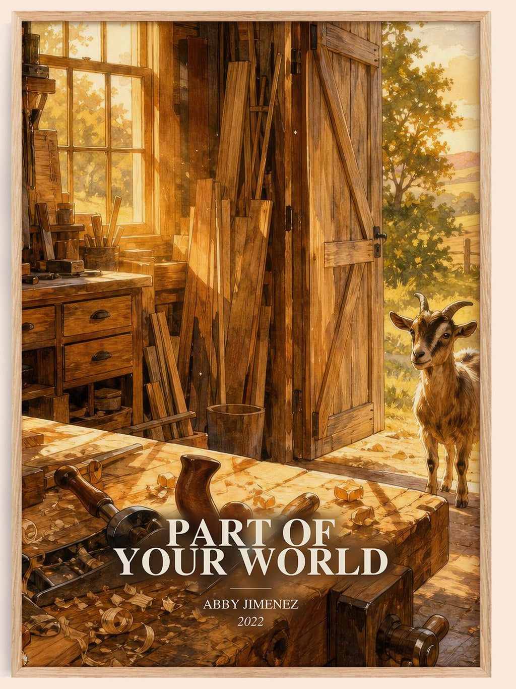 Part of Your World watercolour book poster by Abby Jimenez – framed literary art print