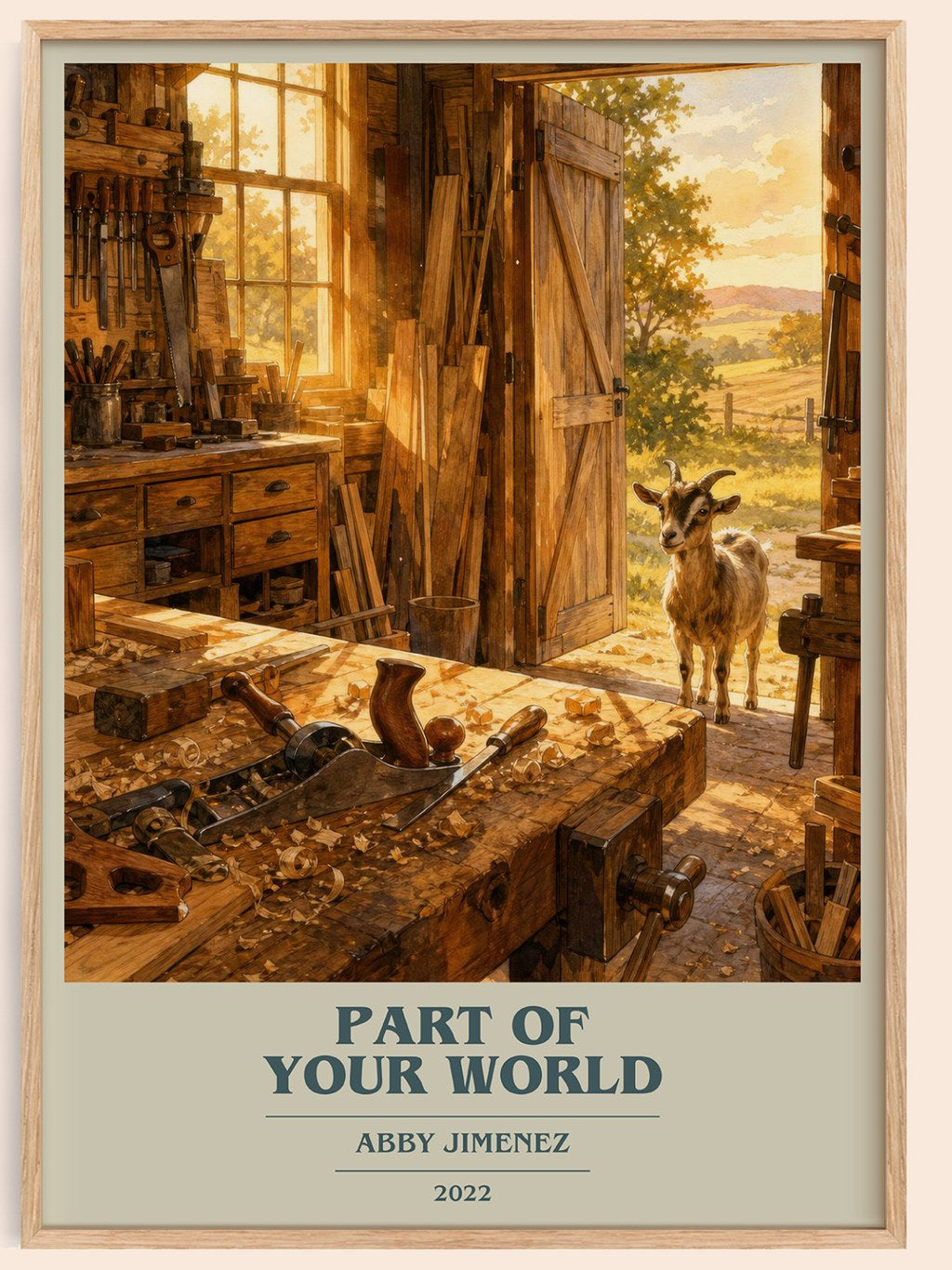 Part of Your World book cover book poster by Abby Jimenez – framed literary art print
