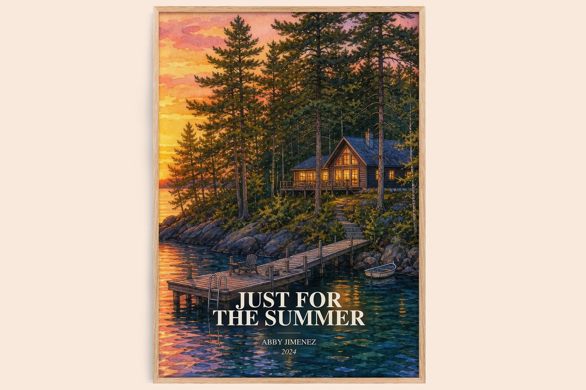 Just for the Summer Book Watercolour Illustration by Abby Jimenez