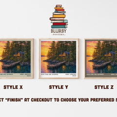 Just for the Summer literary print in frame leaning in hallway – romance wall art