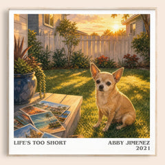 Life's Too Short literary book poster by Abby Jimenez – framed literary art print