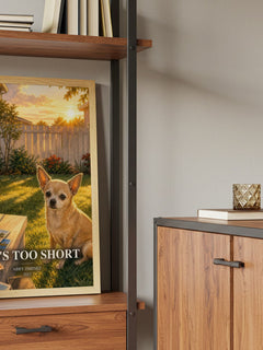 Life's Too Short book watercolour illustration paper finish options – matte satin gloss