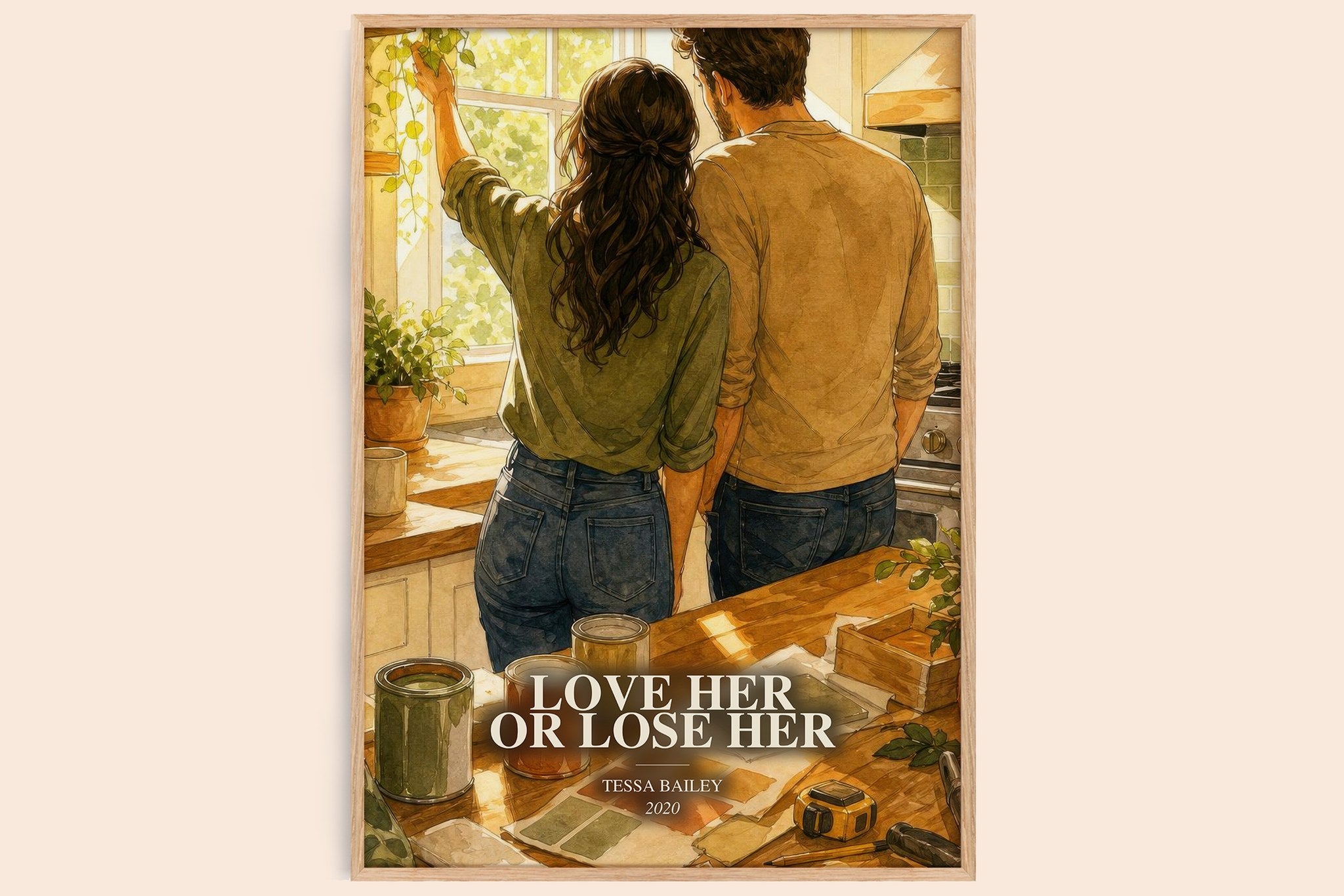 Love Her or Lose Her Book Watercolour Illustration by Tessa Bailey