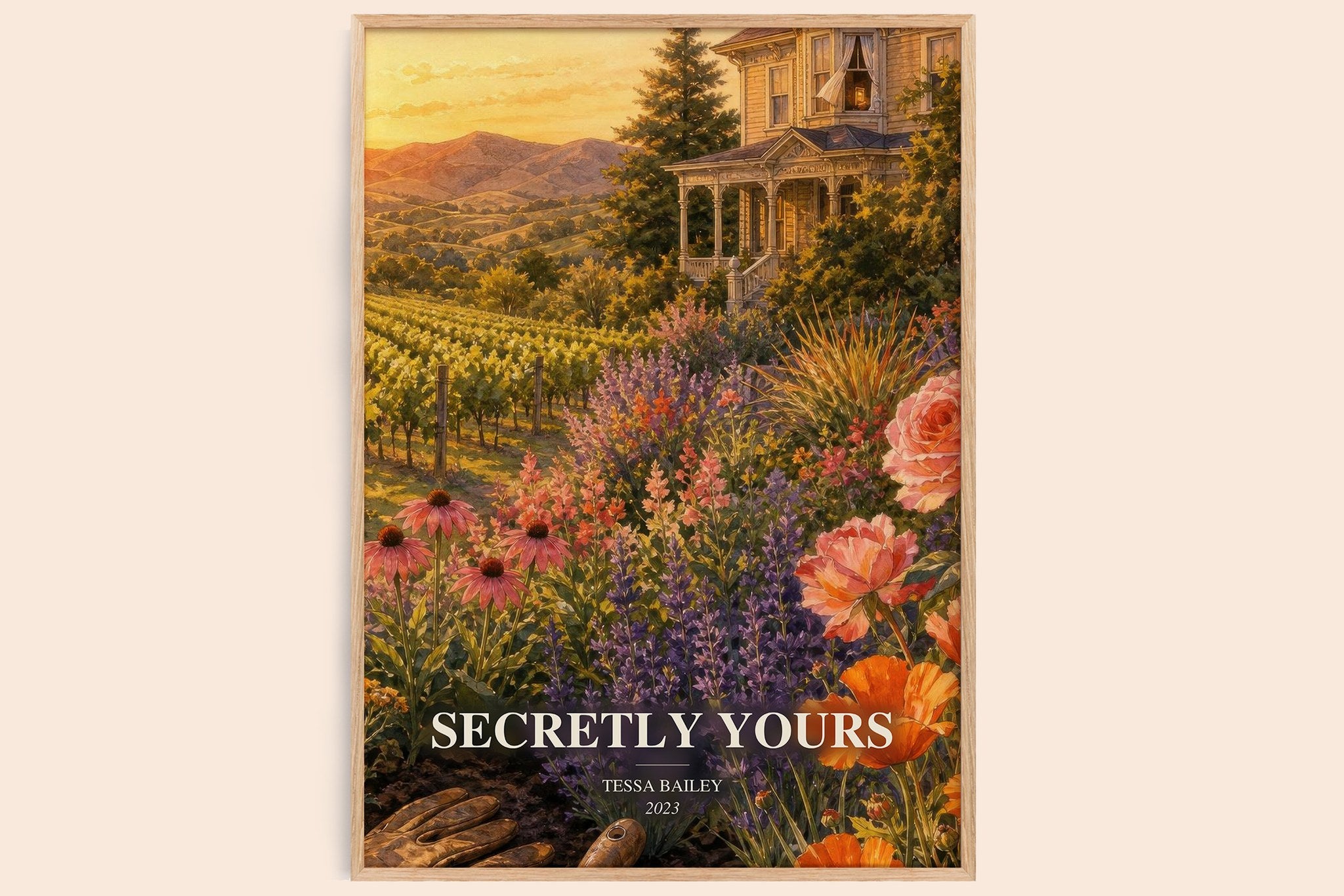 Secretly Yours Book Watercolour Illustration by Tessa Bailey