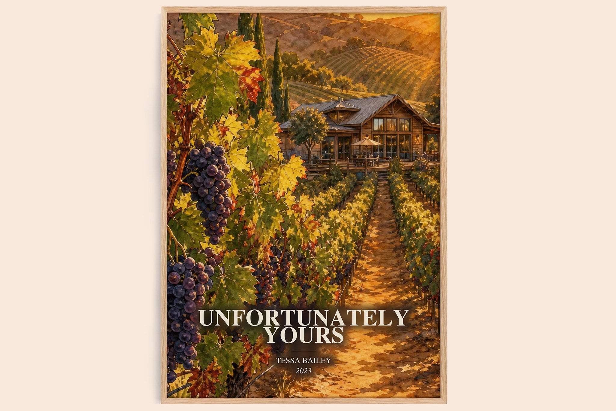 Unfortunately Yours Book Watercolour Illustration by Tessa Bailey