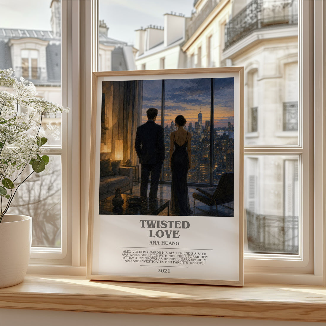 Twisted Love bookish poster colour and style options – Ana Huang book art