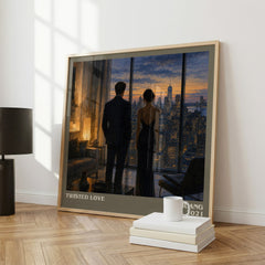 Twisted Love literary print framed by window – literary home decor