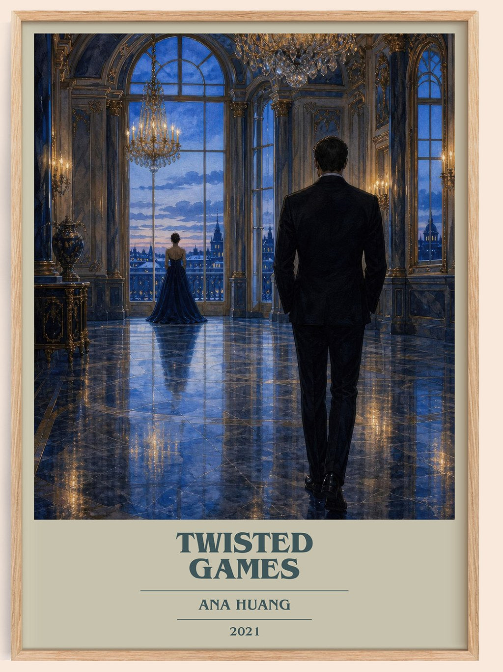 Twisted Games book cover book poster by Ana Huang – framed literary art print