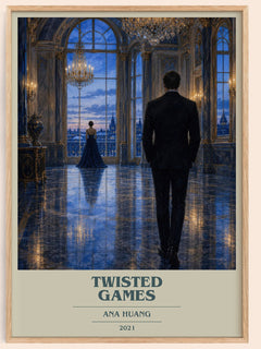 Twisted Games book cover book poster by Ana Huang – framed literary art print