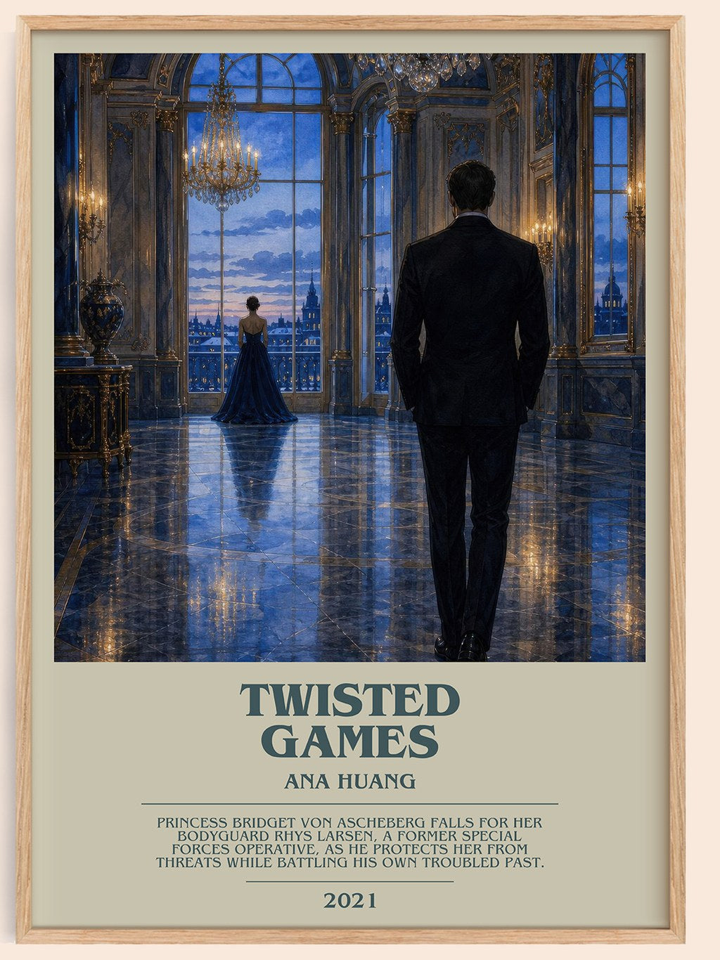 Twisted Games bookish book poster by Ana Huang – framed literary art print
