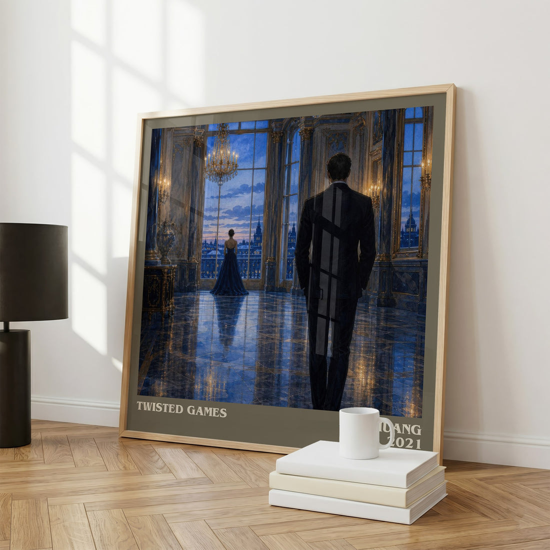 Twisted Games literary print framed by window – literary home decor