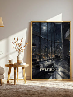 Twisted Lies watercolour print in frame leaning in hallway – romance wall art