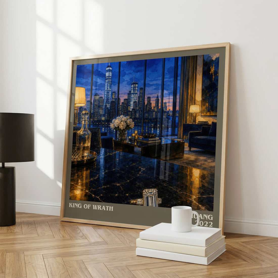 King of Wrath literary print framed by window – literary home decor
