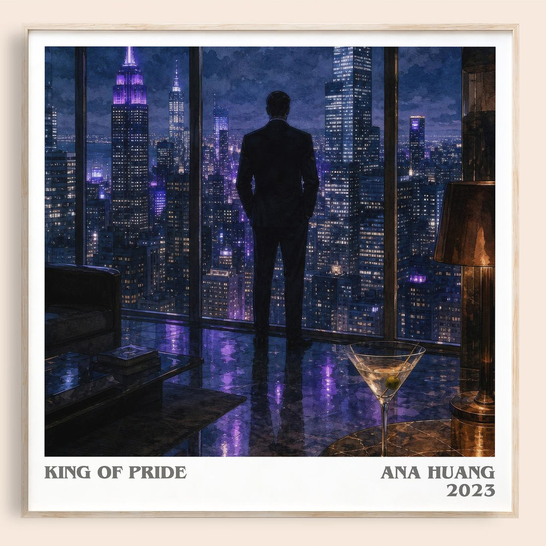 King of Pride literary book poster by Ana Huang – framed literary art print