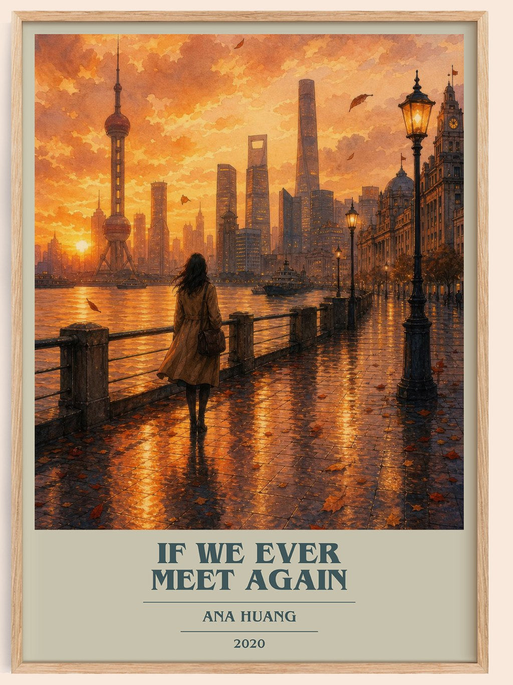 If We Ever Meet Again book cover book poster by Ana Huang – framed literary art print