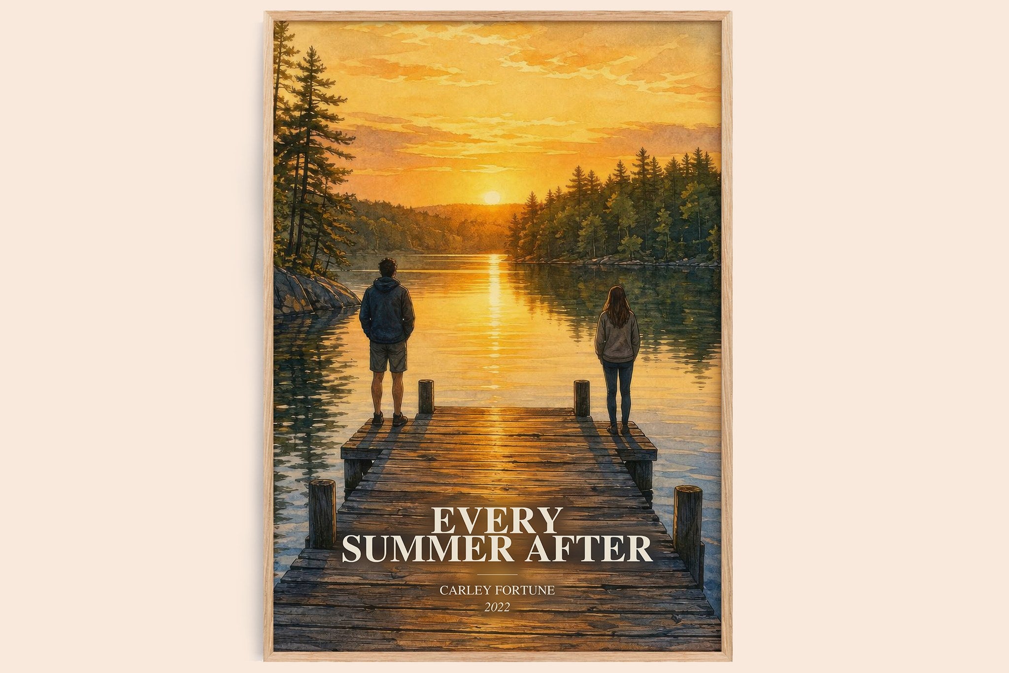 Every Summer After Book Watercolour Illustration by Carley Fortune