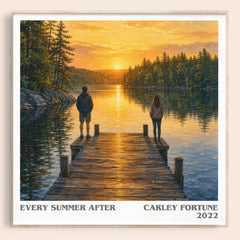 Every Summer After literary book poster by Carley Fortune – framed literary art print