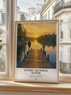 Every Summer After book cover poster colour and style options – Carley Fortune book art