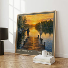 Every Summer After literary print framed by window – literary home decor