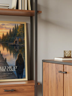 Meet Me at the Lake book watercolour illustration paper finish options – matte satin gloss