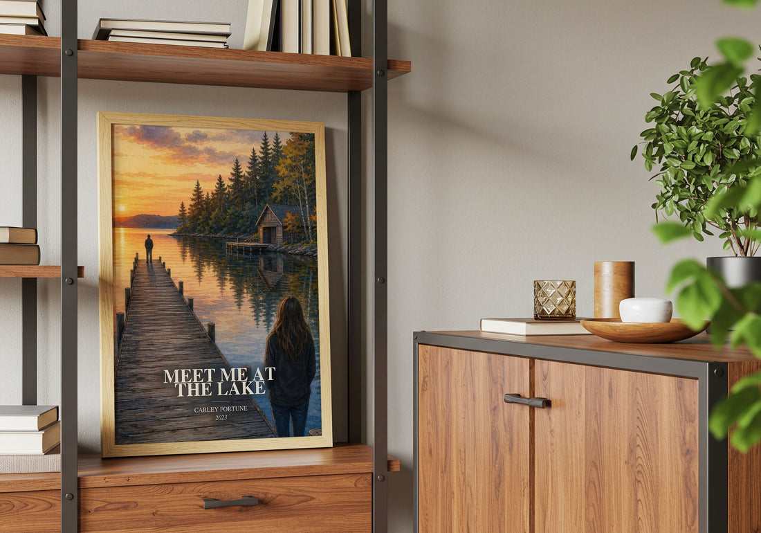 Meet Me at the Lake book watercolour illustration paper finish options – matte satin gloss