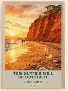 This Summer Will Be Different book cover book poster by Carley Fortune – framed literary art print
