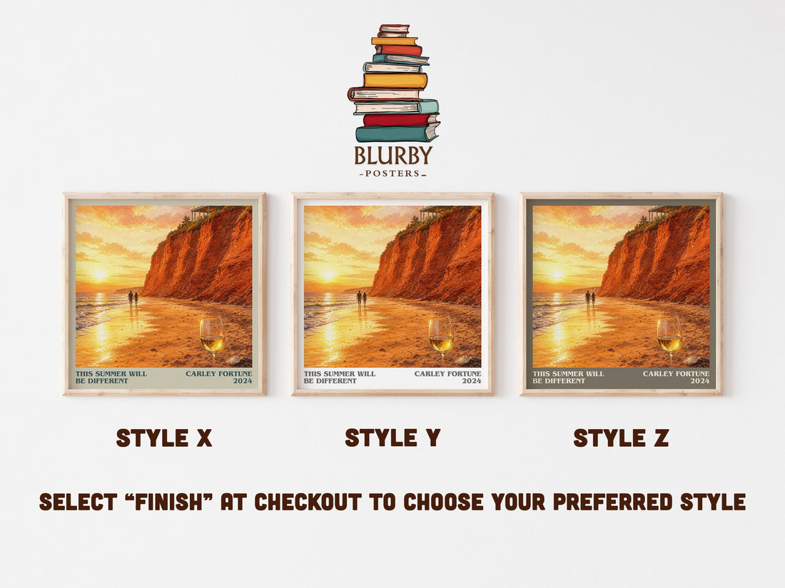 This Summer Will Be Different literary print in frame leaning in hallway – romance wall art (mockup)