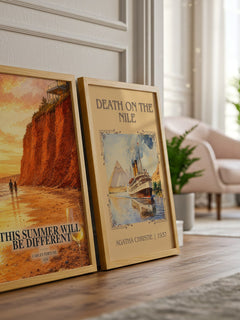 This Summer Will Be Different watercolour print framed by window – literary home decor