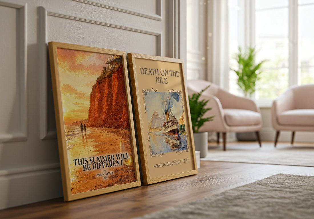 This Summer Will Be Different watercolour print framed by window – literary home decor
