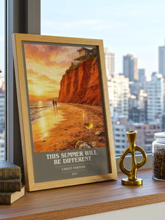 This Summer Will Be Different book cover print framed by window – literary home decor