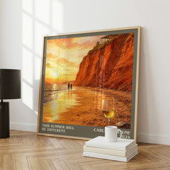 This Summer Will Be Different literary print framed by window – literary home decor