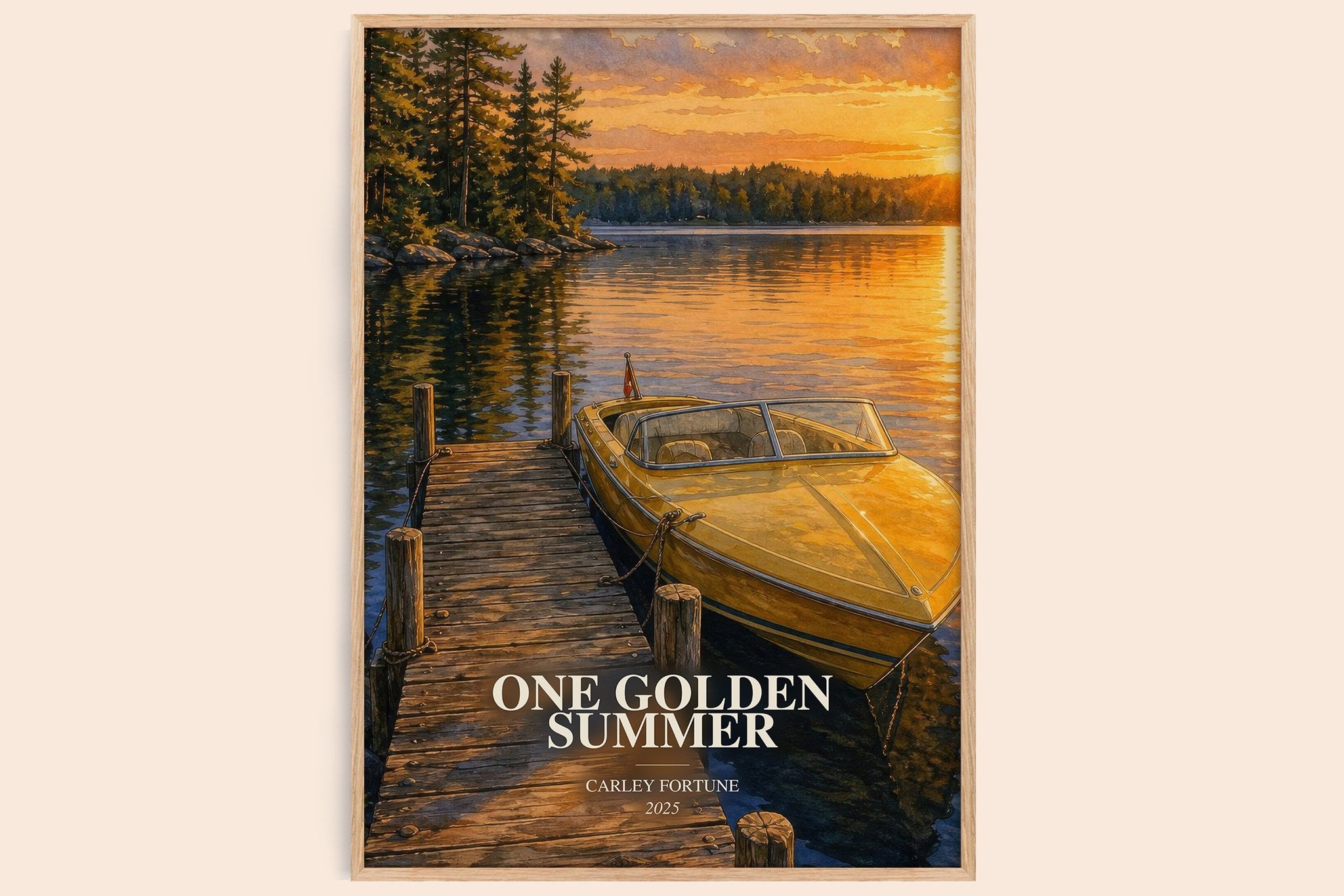 One Golden Summer Book Watercolour Illustration by Carley Fortune