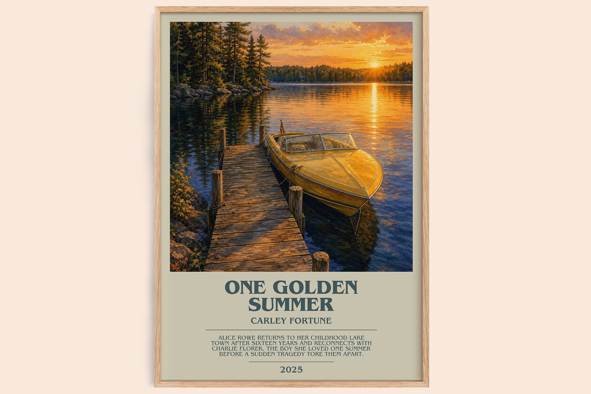 One Golden Summer Bookish Wall Art by Carley Fortune