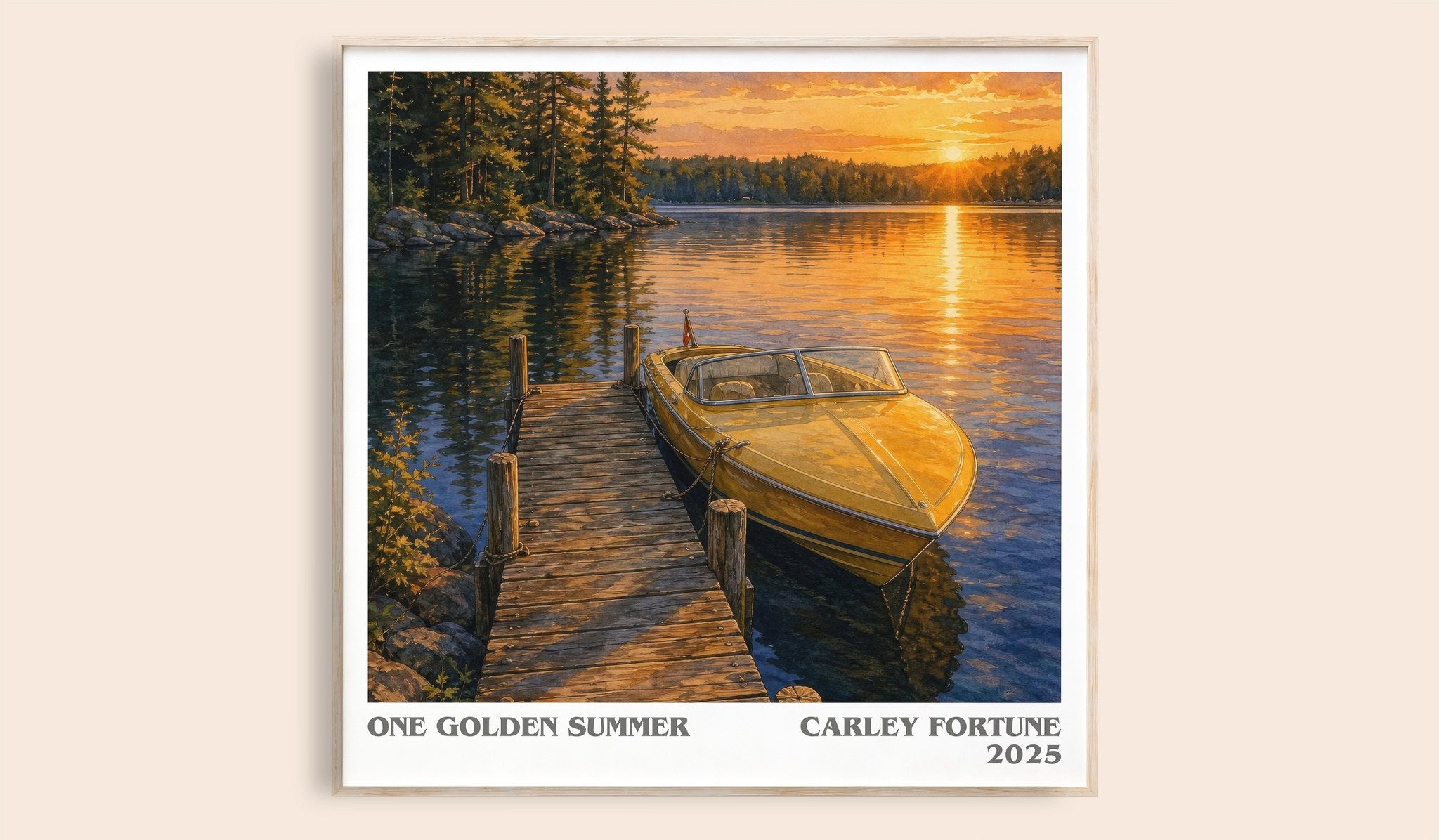 One Golden Summer Literary Art Print by Carley Fortune