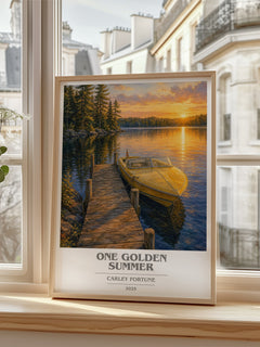 One Golden Summer book cover poster colour and style options – Carley Fortune book art