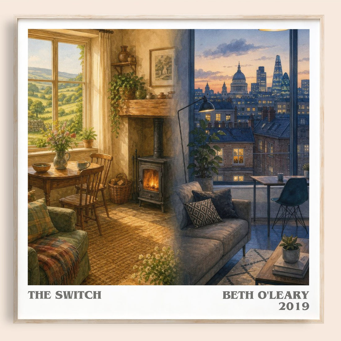 The Switch literary book poster by Beth O'Leary – framed literary art print