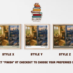 The Switch literary print in frame leaning in hallway – contemporary fiction wall art