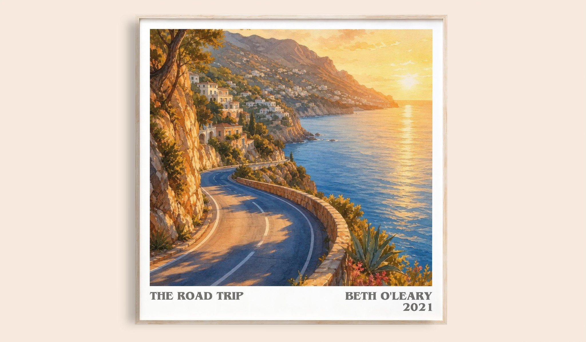 The Road Trip Literary Art Print by Beth O'Leary