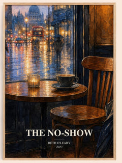 The No-Show watercolour book poster by Beth O'Leary – framed literary art print