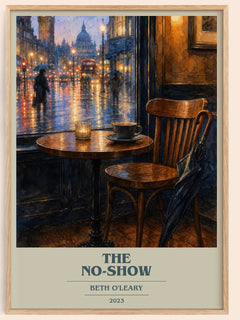 The No-Show book cover book poster by Beth O'Leary – framed literary art print