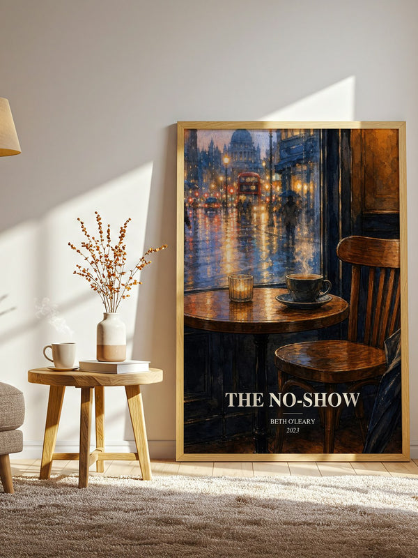 The No-Show watercolour print in frame leaning in hallway – romance wall art