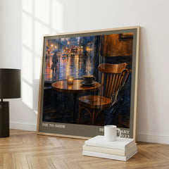 The No-Show literary print framed by window – literary home decor